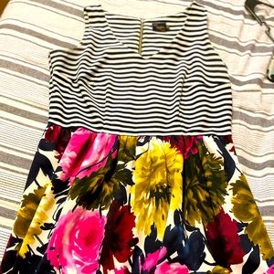 Just Taylor flower/ stripe dress